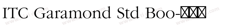 ITC Garamond Std Boo字体转换